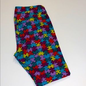 Rare LuLaRoe Autism Awareness Leggings